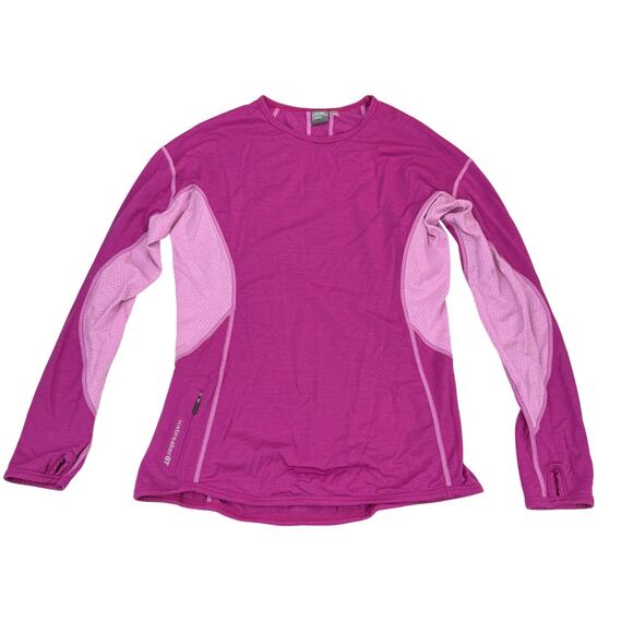 ICEBREAKER Go Tiger 180 Merino Wool Long Sleeve Thumbhole Layer Top Size Medium - Picture 2 of 6